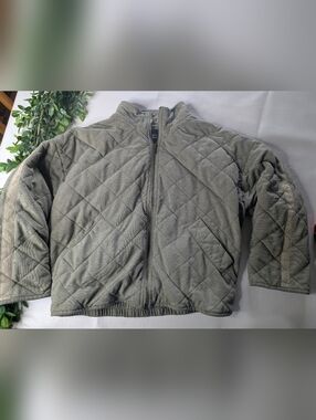 With The Girls By Avec Les Filles  Quilted Green Jacket Size Medium